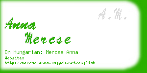 anna mercse business card